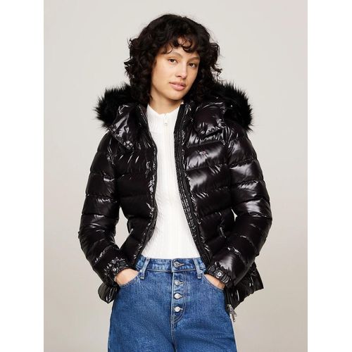 Doudoune Matelassée Avec Fausse Fourrure Tjw Tonal Hooded Down Jacket/Black - Xs