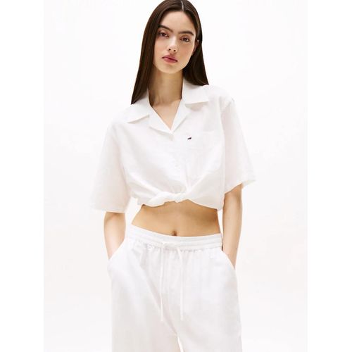 Chemise Courte Décontractée À Manches Courtes Tjw Crp Linen Ss Shirt/Ecru - Xs
