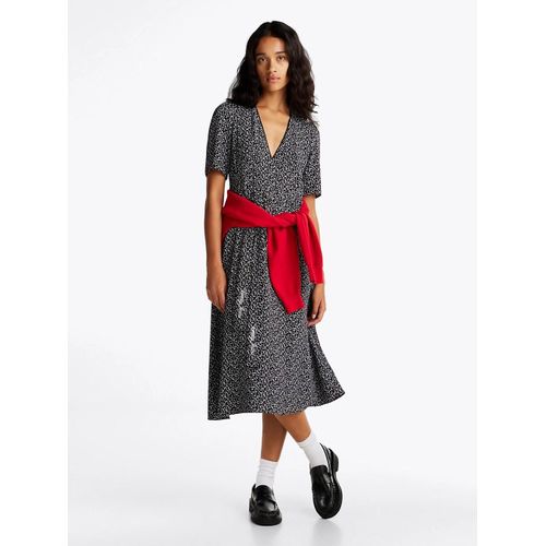 Robe Longueur Midi À Motif Floral Tjw Floral Aop Midi Dress/Dark Grey - L