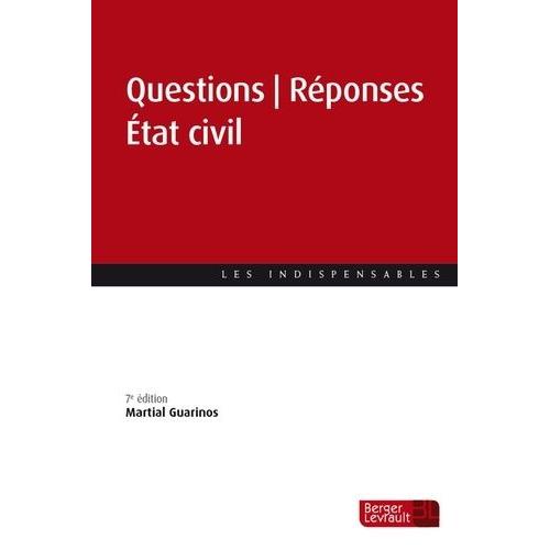 Questions Réponses Etat Civil