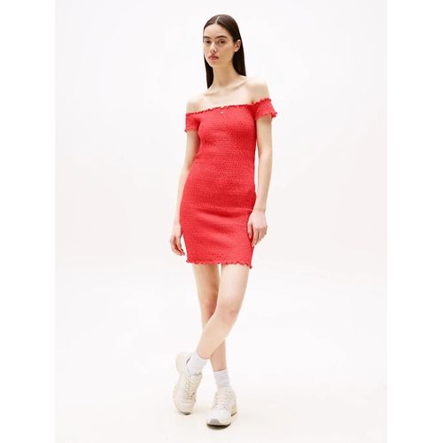 Robe Moulante Courte Smockée Tjw Smock Bodycon Dress/Bright Vermillion - Xs