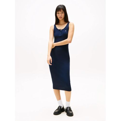 Robe Midi Moulante Côtelée Tjw Button Tank Dress/Dark Blue - S