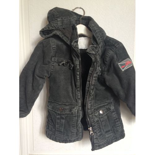 Manteau Garçon Moumoutté À L&#39intérieur &#43 Capuche Taille 3 Ans