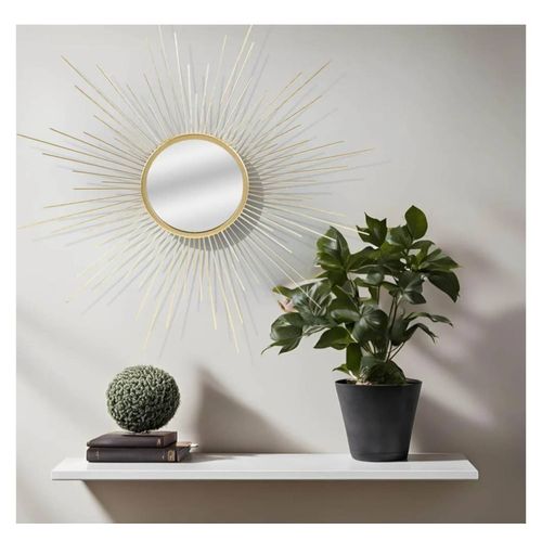 Miroir soleil doré