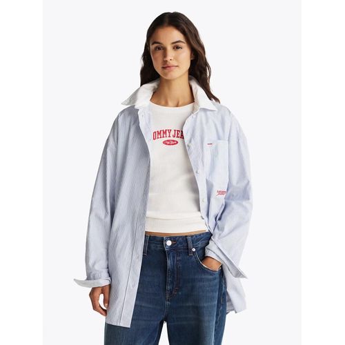 Chemise Oversize À Rayures Tjw Ovs Contrast Stripe Shirt/Light Blue - Xs