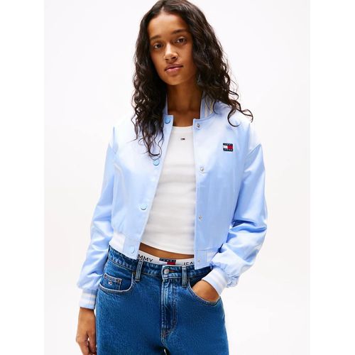Bomber Tommy Badge En Satin Tjw Satin Coach Jacket/Sweet Blue - S
