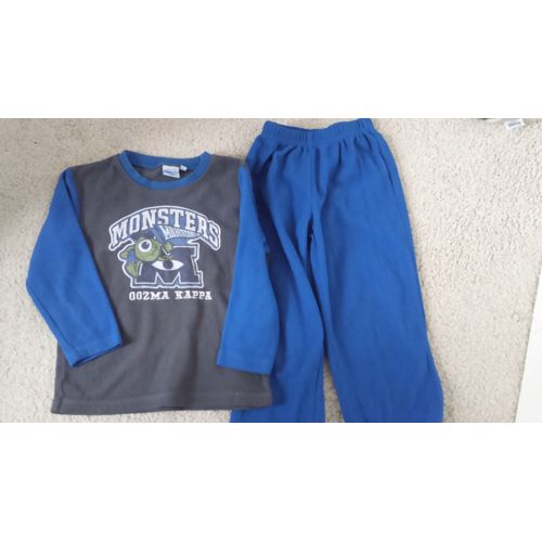 Pyjama 2 Pieces Disney Garcon En Polaire Monsters University Taille 5 Ans