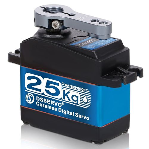 25kg Servo Numérique En Acier Inoxydable Couple Élevé Ip66 Étanche Pour Rc Voiture Bateau Robot Hélicoptère