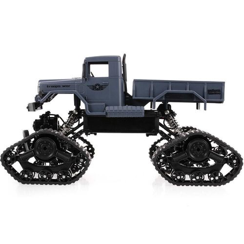 1/12 2.4g 4wd Off-Road Rtr Rc Voiture Militaire Électrique Snow Rock Crawler Pour Enfants, Bleu