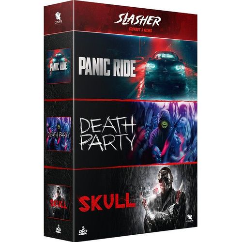 Slasher - Coffret 3 Films : Panic Ride + Death Party + Skull - Pack