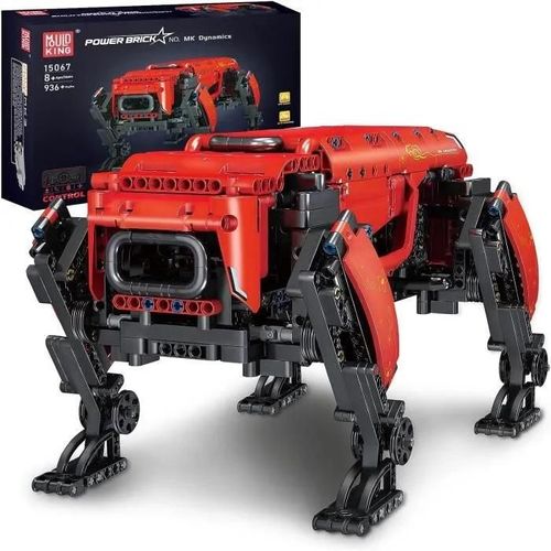 Mould King 15067 Technique Chien mécanique modèle de Blocs de Construction,936 pièces Robot télécommandé Chien Jouet pour Adultes