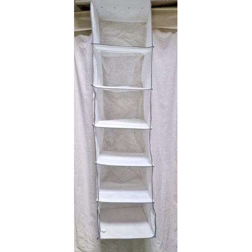 Rangement Étagères Penderie En Tissu Blanc