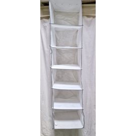 Rangement Étagères Penderie En Tissu Blanc