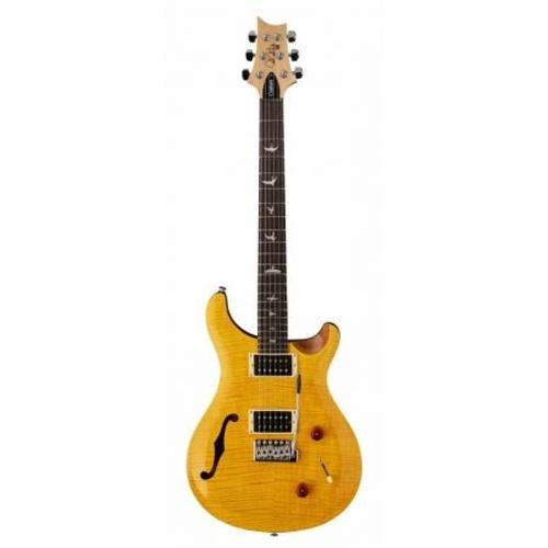 Prs - Se Custom 22 Semi-Hollow Sculptee Santana Yellow - Guitare Électrique 6 Cordes Demi-Caisse