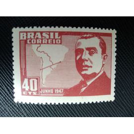 Timbre Bresil Y T 455 Visite Du Président Du Chili - Gonzales Videla (1898-1980) 1947 (230509 )