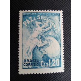Timbre Bresil Y T 457 « Paix Et Sécurité » Dans L'Hémisphère Occidental 1947 (230509 )