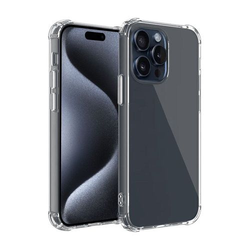 Coque Iphone 15 Pro Antichoc Bords Renforcés En Silicone Transparente