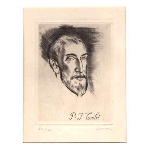Gravure Portrait De Paul-Jean Toulet Par Coussens