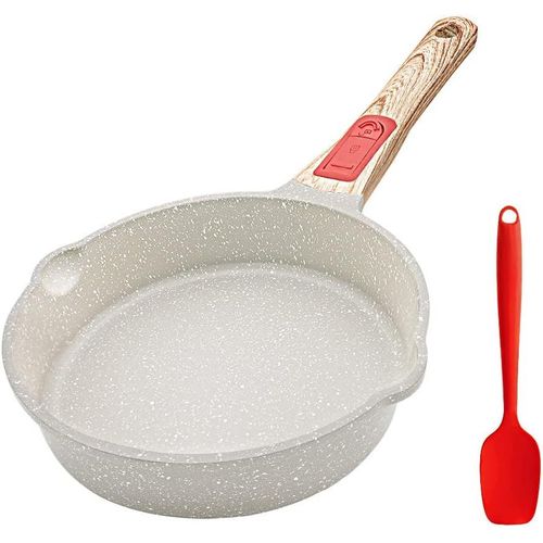 KGABERY-Poêle À Frire Antiadhésive 20 Cm,D'Aluminium Poêle De Chef Saine En Pierre Avec Poignée Détachable,Résistant Au Four Et Au Lave Vaisselle,Tous Types De Cuisinières