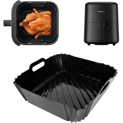 KGABERY-Moule Silicone Air Fryer Friteuse Pour Moulinex Easy Fry Max Friteuse Sans Huile,Capacité Xl De 5L,Réutilisable Accessoires Plat Panier Silicone Pour Moulinex Ez245820 Cosori 5.5L 6L