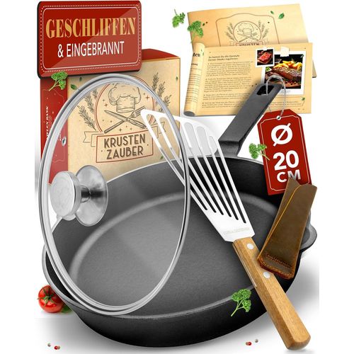 Kgabery-Poêle À Griller En Fonte Polie 24 Cm
