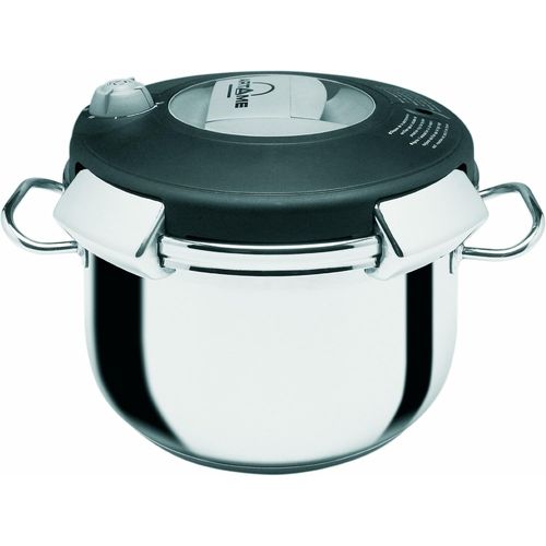 KGABERY-Art38112 Autocuiseur Luna,Autocuiseur Vapeur,Couvercle Ouverture Facile,12 L,Tous Feux Dont Induction,24Cm,Inox