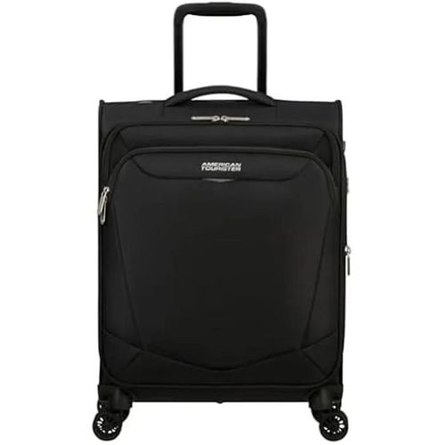 Valise cabine - American Tourister - SPINNER 4 ROUES S - Super Light - 43 L - 1,9 kg - Noir/Bleu Marine
