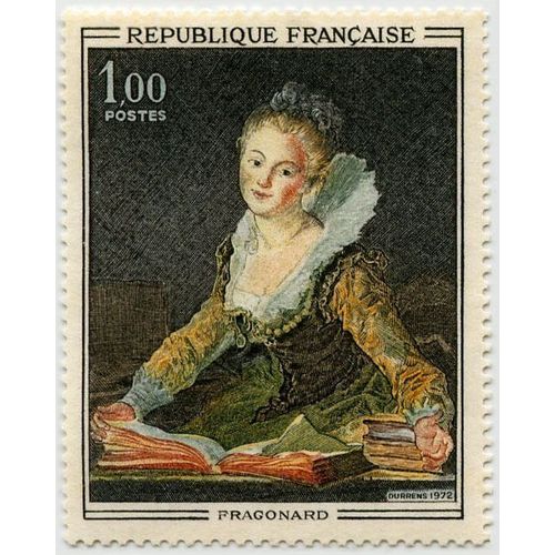 France 1972, Très Beau Timbre Neuf** Luxe Yvert 1702, Oeuvre De Fragonard, "L'étude". -