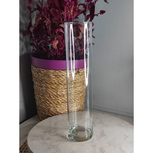 Vase tube en verre
