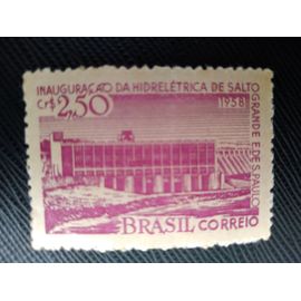Timbre Bresil Y T 648 Inauguration De La Centrale Hydroélectrique De Salto Grande 1958 (230509 )