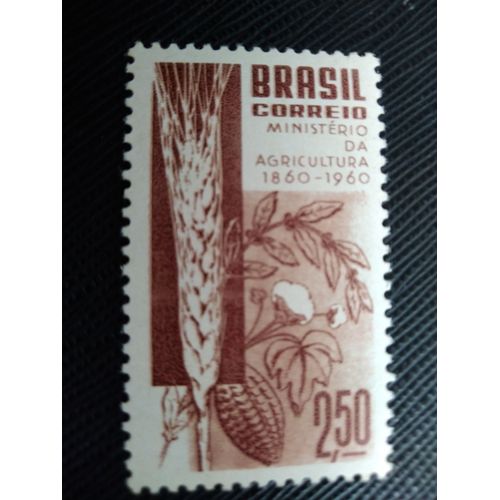 Timbre Bresil Y T 694 Centenaire Du Ministère Brésilien De L'Agriculture 1960 (230509 )