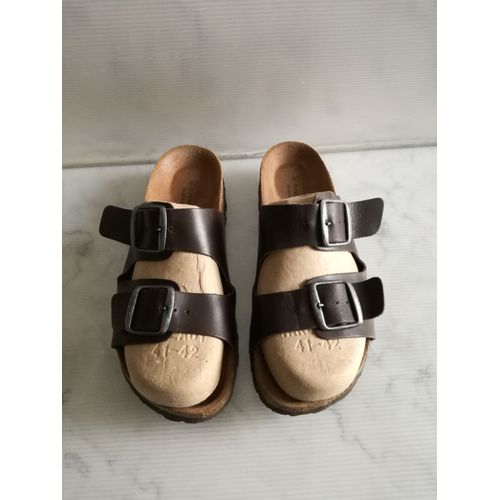 Sandales Mules Marron - Taille 40 - En Parfait État