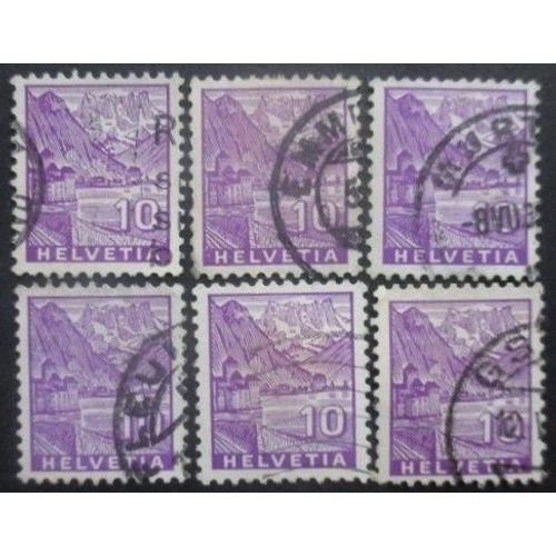 Suisse N°273 X 6 Oblitéré