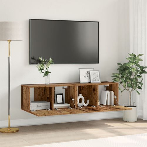 Vidaxl Meuble Tv Bois Vieilli Bois De Récupération Solide Moyen