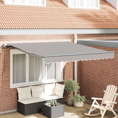 Store Rétractable Automatique Vidaxl Gris Clair 300x250 Cm, Tissu De Remplacement Pour Store Vidaxl 3x2.5 M Cadre Gris Clair