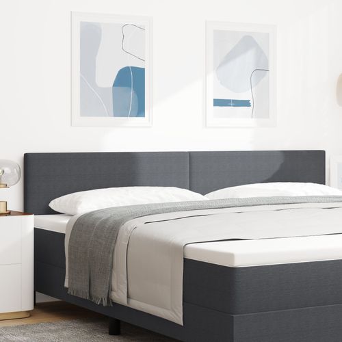 Vidaxl Tête De Lit Design Simple Gris Foncé 200 Cm Tissu En Velours Côtelé