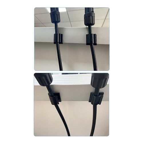 Pinces de fil de panneau photovoltaïque solaire 100PCS intersectent le serre-câble PV pour le support de cadre solaire noir