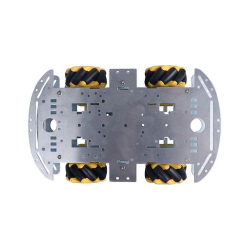 Kit de voiture de robot intelligent à quatre roues Roue mécanique intelligente monocouche Châssis de voiture en alliage d¿aluminium Asse de bricolage