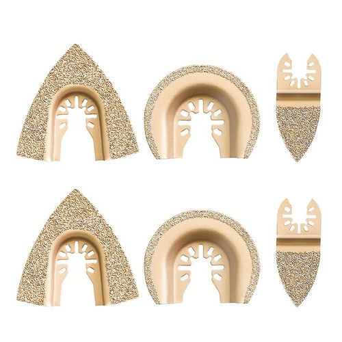 6 Pcs Multitool Carbide Lames de scie oscillante pour coulis de carrelage Mortier de ciment Béton oscillant à