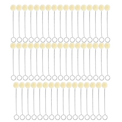50 pièces laine Daubers boule brosse cuir colorant Dauber applicateur de teinture avec poignée en métal pour bricolage Cr