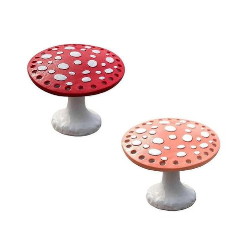 2pcs 26 Trous Champignon Boucle D¿Oreille Titulaire Boucles D¿Oreilles Stockage Rack Résine Présentoir Jewerlry Stand Orgue