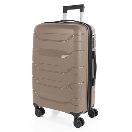 Valise Moyenne Rigide Et Expandible Pour Un Voyage. En Polypropylène Avec 4 Roues Doubles Avec Serrure TSA, Légère Et Résistante 760260