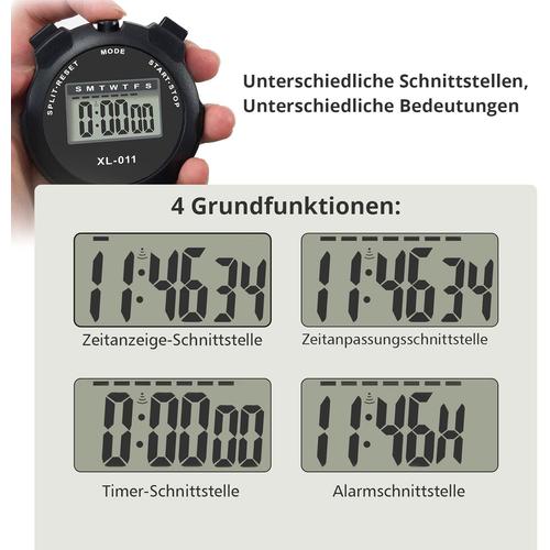 Chronomètre Numérique Chronomètre de Sport d'Arbitre Chronomètre  Électronique Étanche à Main ABS Chronomètre Multifonction d