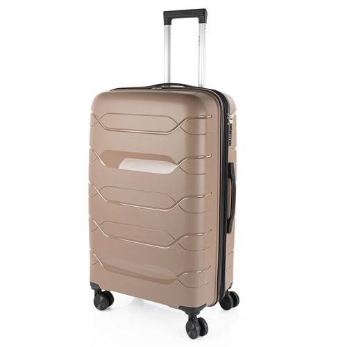 Grande Valise De Voyage Rigide À Double Roues En Polypropylène Avec Verrouillage TSA, Légère Et Robuste 760270
