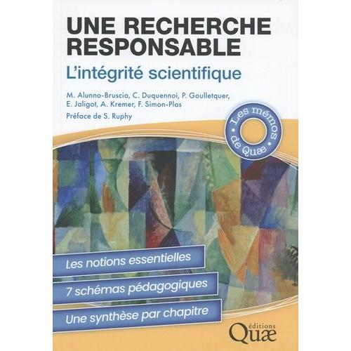 Une Recherche Responsable - L'intégrité Scientifique