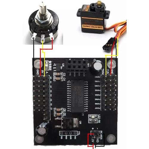 Carte de servocommande à 8 voies Carte de commande de bras robotique Ptz Bouton de commande Servo de commande de potentiomètre