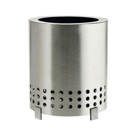Argent Portable Extérieur Camping Réchaud Bois Mini Poêle Pique-Foyer Bbq Cuisinière Fournaise Tr