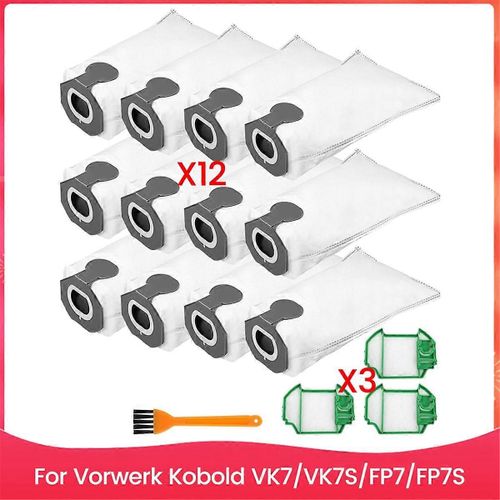Sacs d¿aspirateur pour Kobold VK7, VK7S, FP7, FP7S avec 3 filtres de protection du moteur Pièces de rechange