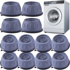 Mauepersu 4 Pièces Pied Anti Vibration Machine A Laver,Support Machine A Laver Anti Vibration,Pied Machine A Laver,pour Machines à Laver, Sèche-Linge, Meubles, Patins Anti Vibration Lave Linge