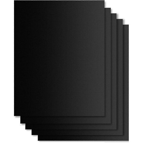 Ensemble de 5 tapis de cuisson Bbq Mat Plaque de cuisson Plaque de cuisson Four 40 * 33cm Pour Barbecue Gaz Charbon électrique 100% Antiadhésif